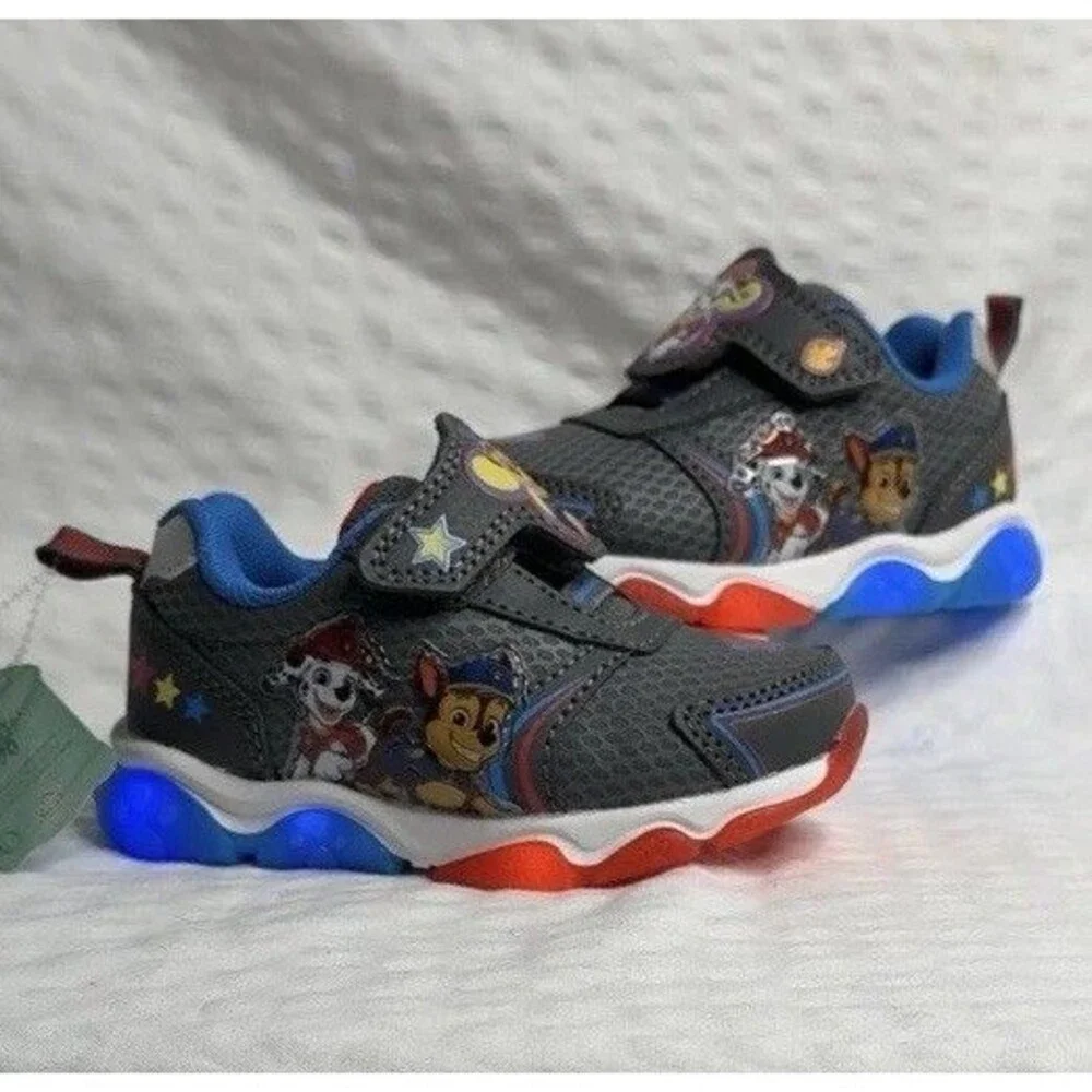 Paw Patrol Baby Infant Light-Up Athletic Sneakers Size 5c Boys Walking Shoes NWT - Picture 1 of 13
